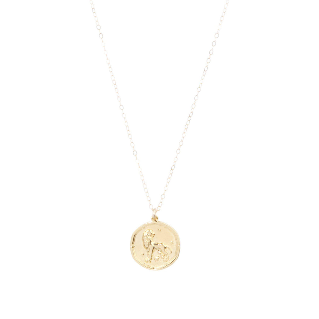 Leo Zodiac Necklace in Gold-Necklaces-Waffles & Honey Jewelry-Waffles & Honey Jewelry