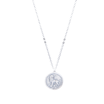 Leo Zodiac Necklace in Silver-Necklaces-Waffles & Honey Jewelry-Waffles & Honey Jewelry