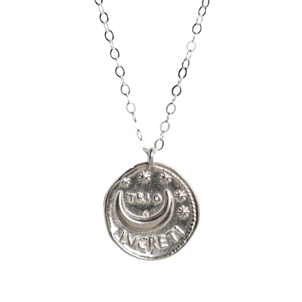 Libra Moon Necklace in Silver