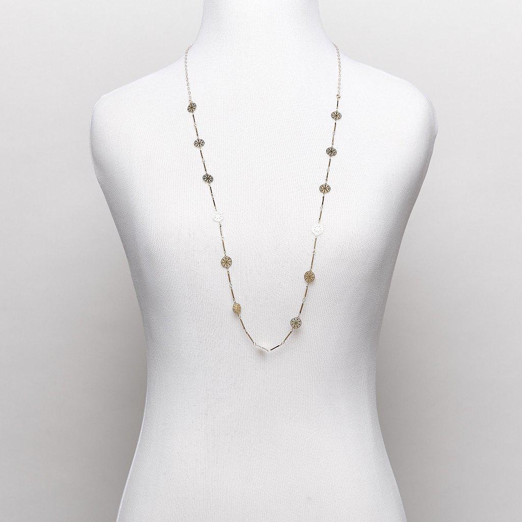 Long Mandala Necklace-Necklaces-Waffles & Honey Jewelry-Waffles & Honey Jewelry