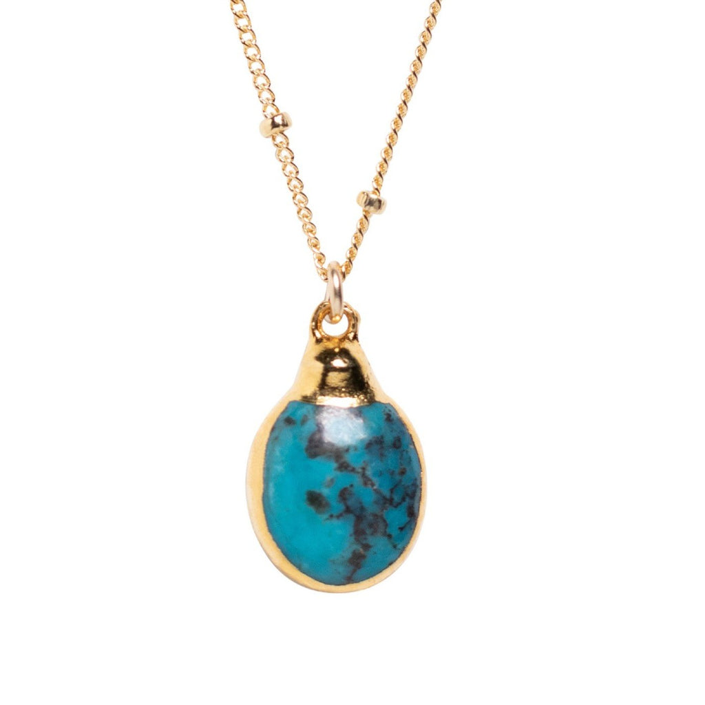 LUX Turquoise Oval Necklace