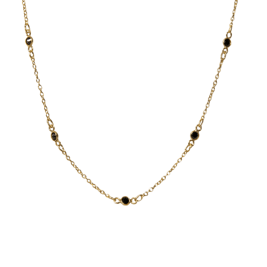 Maxie Choker in Onyx-Necklaces-Waffles & Honey Jewelry-Waffles & Honey Jewelry