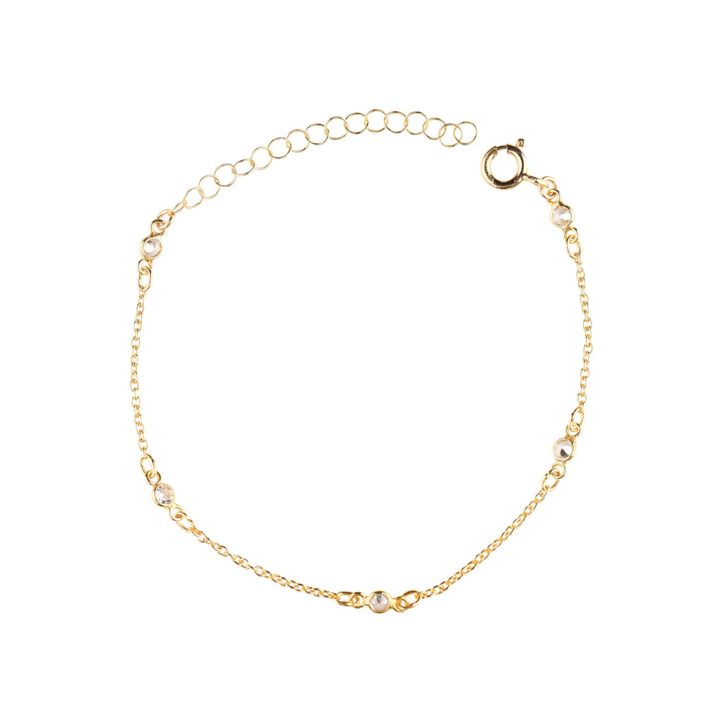 Maxie CZ Solitaire Bracelet-bracelet-Waffles & Honey Jewelry-Waffles & Honey Jewelry