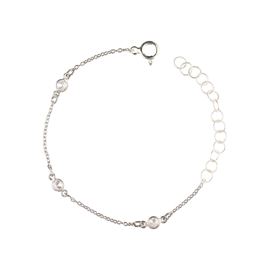 Maxie CZ Solitaire Bracelet in Silver-bracelet-Waffles & Honey Jewelry-Waffles & Honey Jewelry