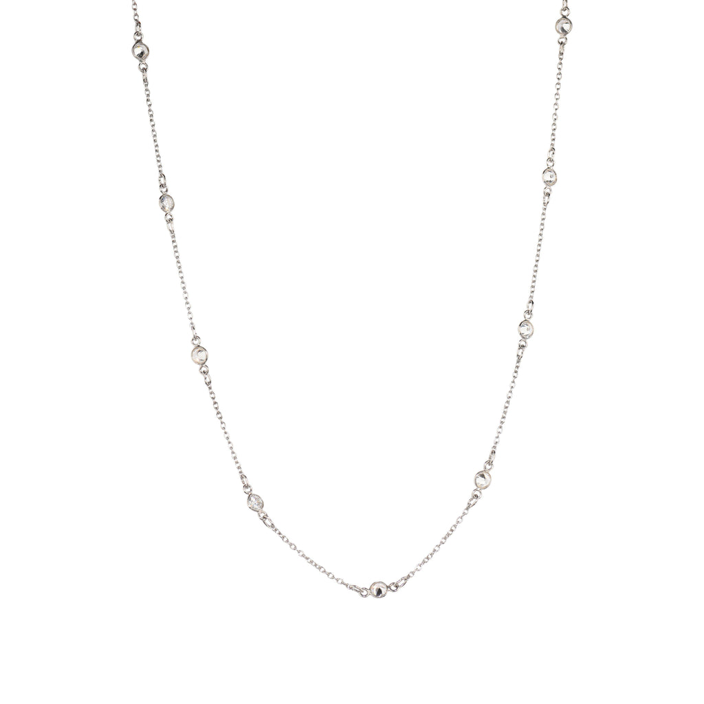Maxie CZ Solitaire Necklace in Silver-Necklaces-Waffles & Honey Jewelry-Waffles & Honey Jewelry