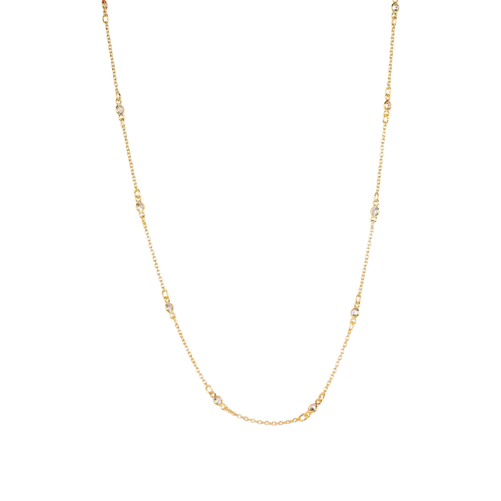 Maxie CZ Solitaire Necklace-Necklaces-Waffles & Honey Jewelry-Waffles & Honey Jewelry