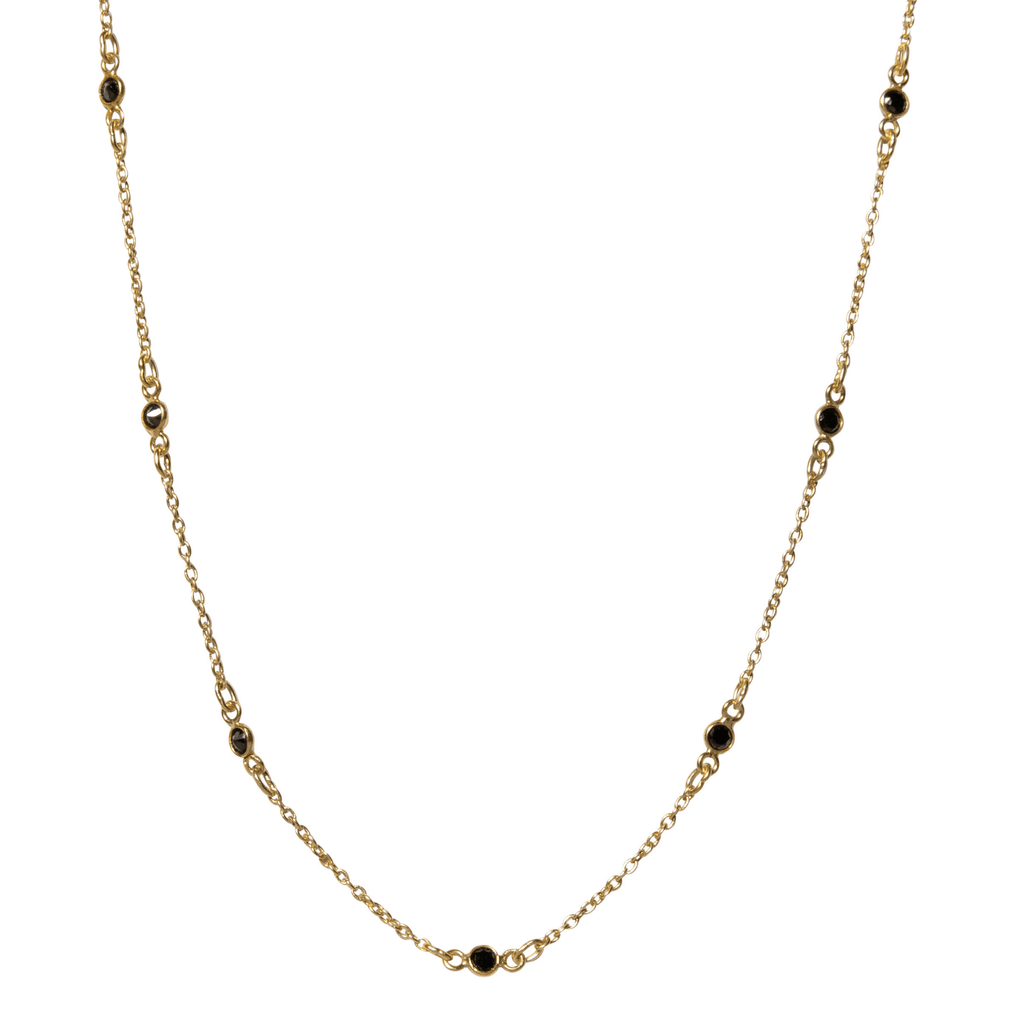 Maxie Necklace in Onyx-Necklaces-Waffles & Honey Jewelry-Waffles & Honey Jewelry