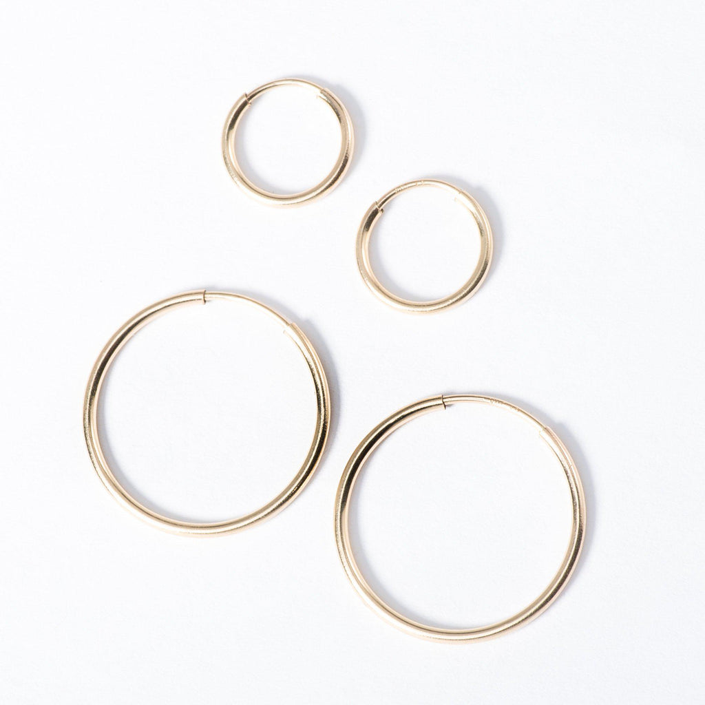 Mini Basic Hoops in Gold-Earrings-Waffles & Honey Jewelry-Waffles & Honey Jewelry