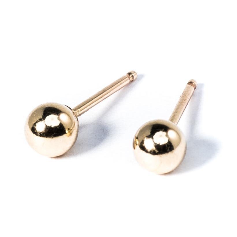 Mini Gold Ball Studs-Earrings-Waffles & Honey Jewelry-Waffles & Honey Jewelry