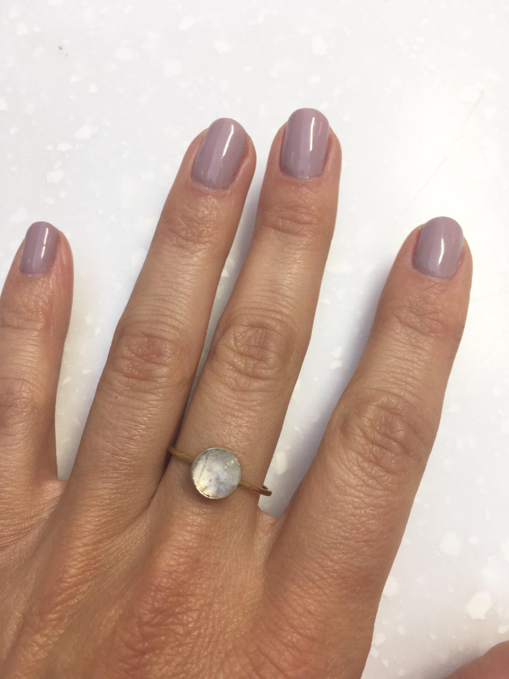 Moonstone Circle Stacking Ring