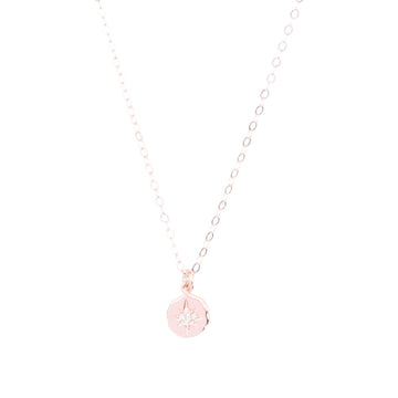 North Star Zodiac Necklace in Rose Gold-Necklaces-Waffles & Honey Jewelry-Waffles & Honey Jewelry