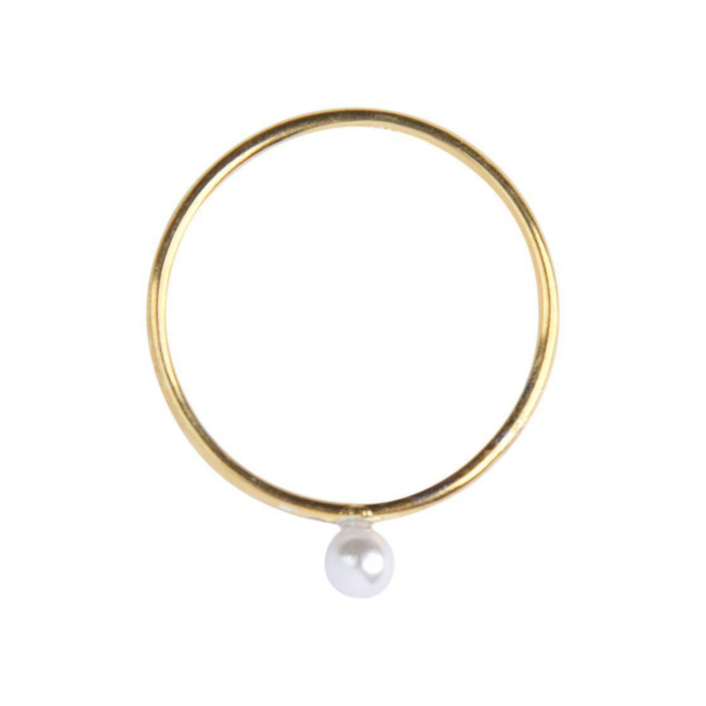 Pearl Stacking Ring in Gold-Rings-Waffles & Honey Jewelry-Waffles & Honey Jewelry