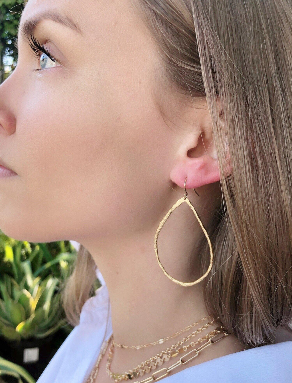 Petite Hammered Hoops in Gold-Earrings-Waffles & Honey Jewelry-Waffles & Honey Jewelry