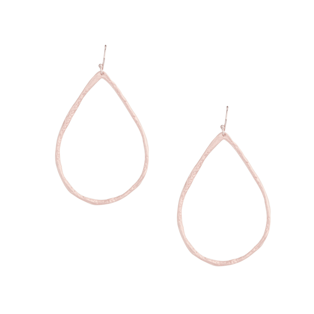 Petite Hammered Hoops in Rose Gold-Earrings-Waffles & Honey Jewelry-Waffles & Honey Jewelry