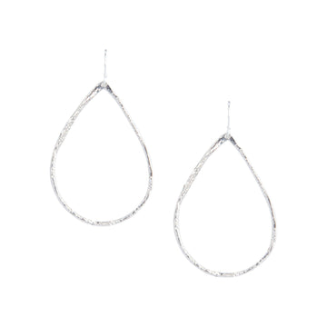 Petite Hammered Hoops in Silver-Earrings-Waffles & Honey Jewelry-Waffles & Honey Jewelry