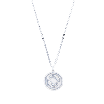 Pisces Zodiac Necklace in Silver-Necklaces-Waffles & Honey Jewelry-Waffles & Honey Jewelry