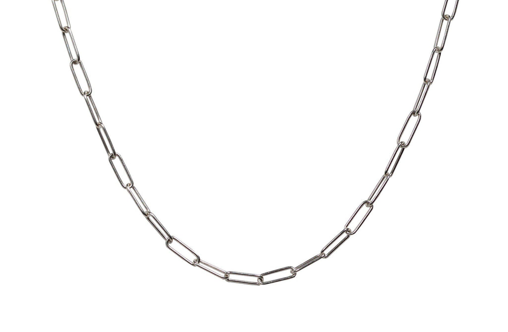 Rectangle Link Layering Chain in Silver-Necklaces-Waffles & Honey Jewelry-Waffles & Honey Jewelry