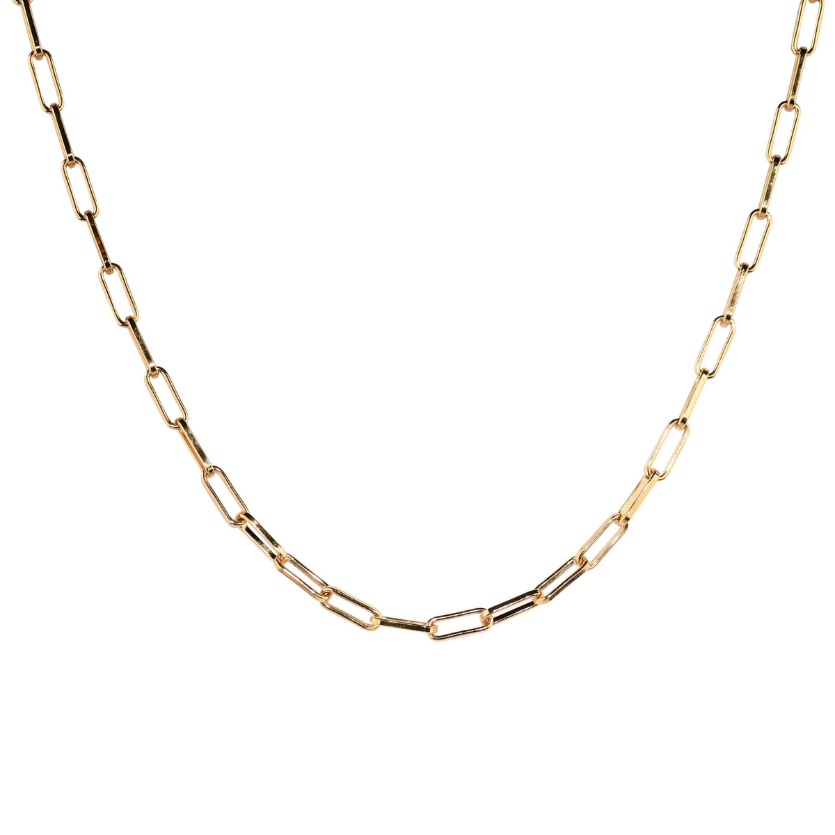 Rectangle Link Layering Chain – Waffles & Honey Jewelry