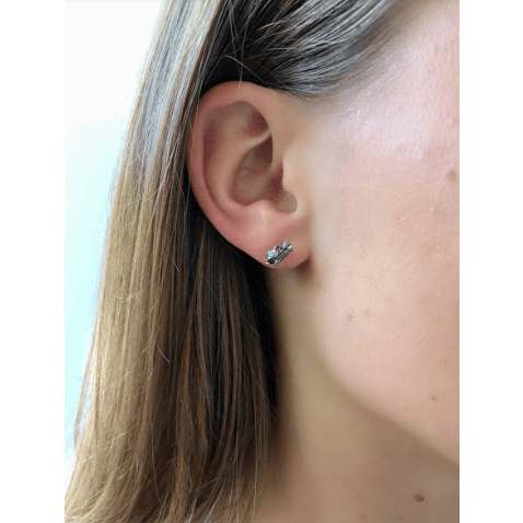 Rough Cut Meteorite Studs-Earrings-Waffles & Honey Jewelry-Waffles & Honey Jewelry
