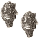 Rough Cut Meteorite Studs-Earrings-Waffles & Honey Jewelry-Waffles & Honey Jewelry