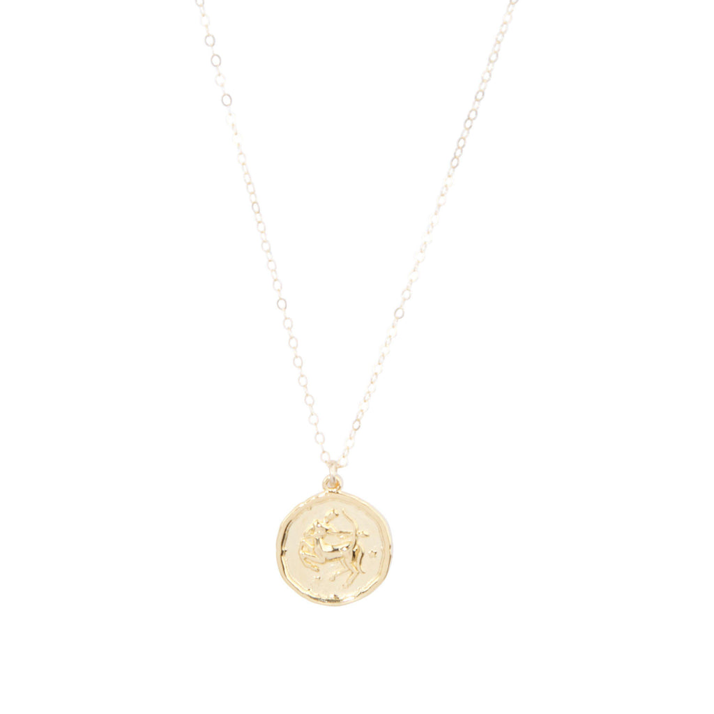 Sagittarius Zodiac Necklace in Gold-Necklaces-Waffles & Honey Jewelry-Waffles & Honey Jewelry