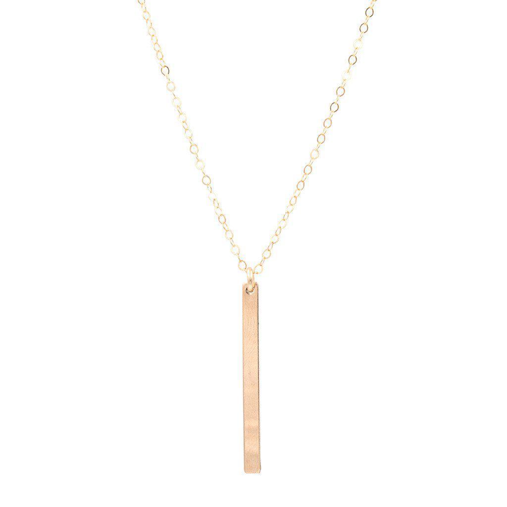 Short Vertical Bar Necklace-Necklaces-Waffles & Honey Jewelry-Waffles & Honey Jewelry