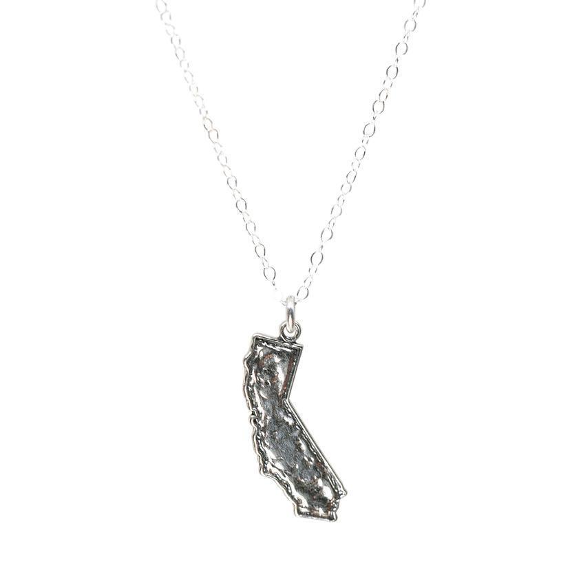Silver California Necklace-Necklaces-Waffles & Honey Jewelry-Waffles & Honey Jewelry
