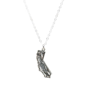 Silver California Necklace-Necklaces-Waffles & Honey Jewelry-Waffles & Honey Jewelry