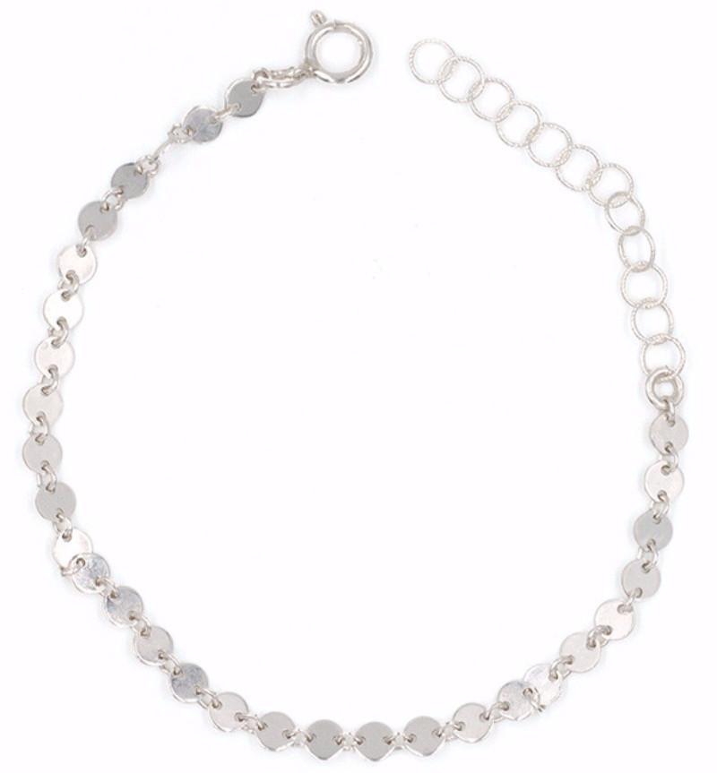 Silver Disc Anklet-anklet-Waffles & Honey Jewelry-Waffles & Honey Jewelry