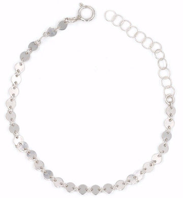 Silver Disc Anklet-anklet-Waffles & Honey Jewelry-Waffles & Honey Jewelry