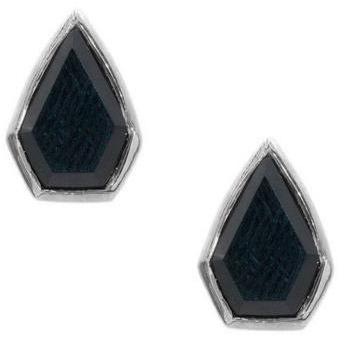 Silver Gemstone Diamond Studs in Onyx-Earrings-Waffles & Honey Jewelry-Waffles & Honey Jewelry