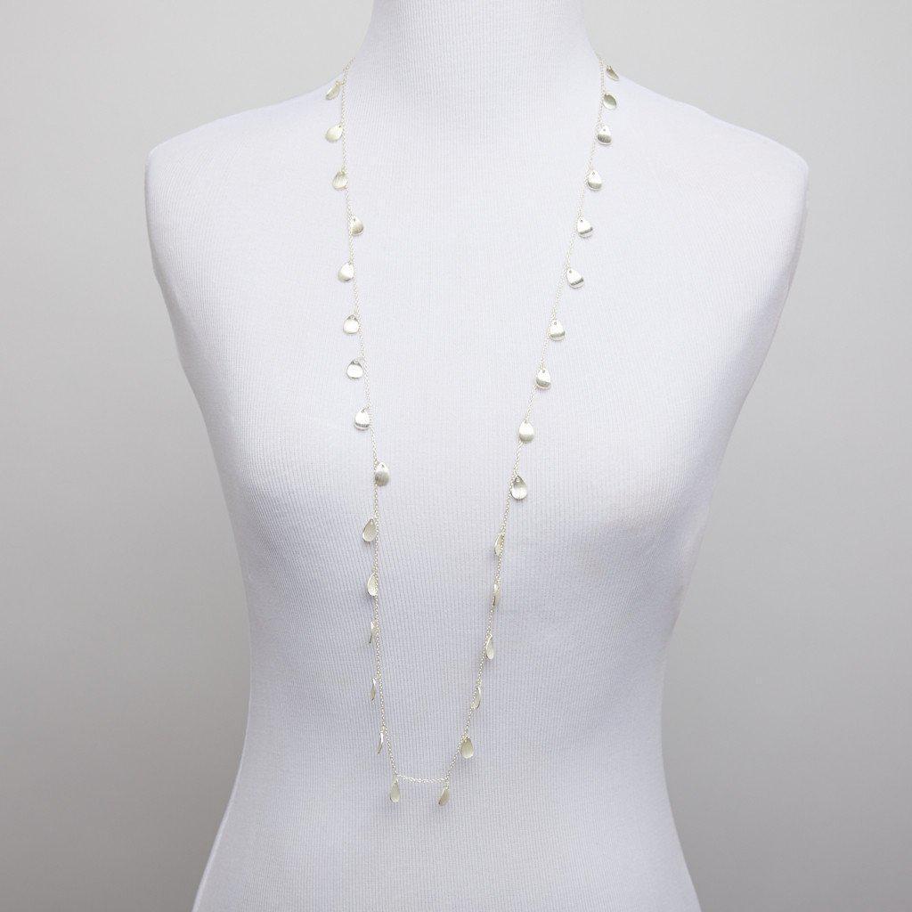 Silver Petal Necklace-Necklaces-Waffles & Honey Jewelry-Waffles & Honey Jewelry