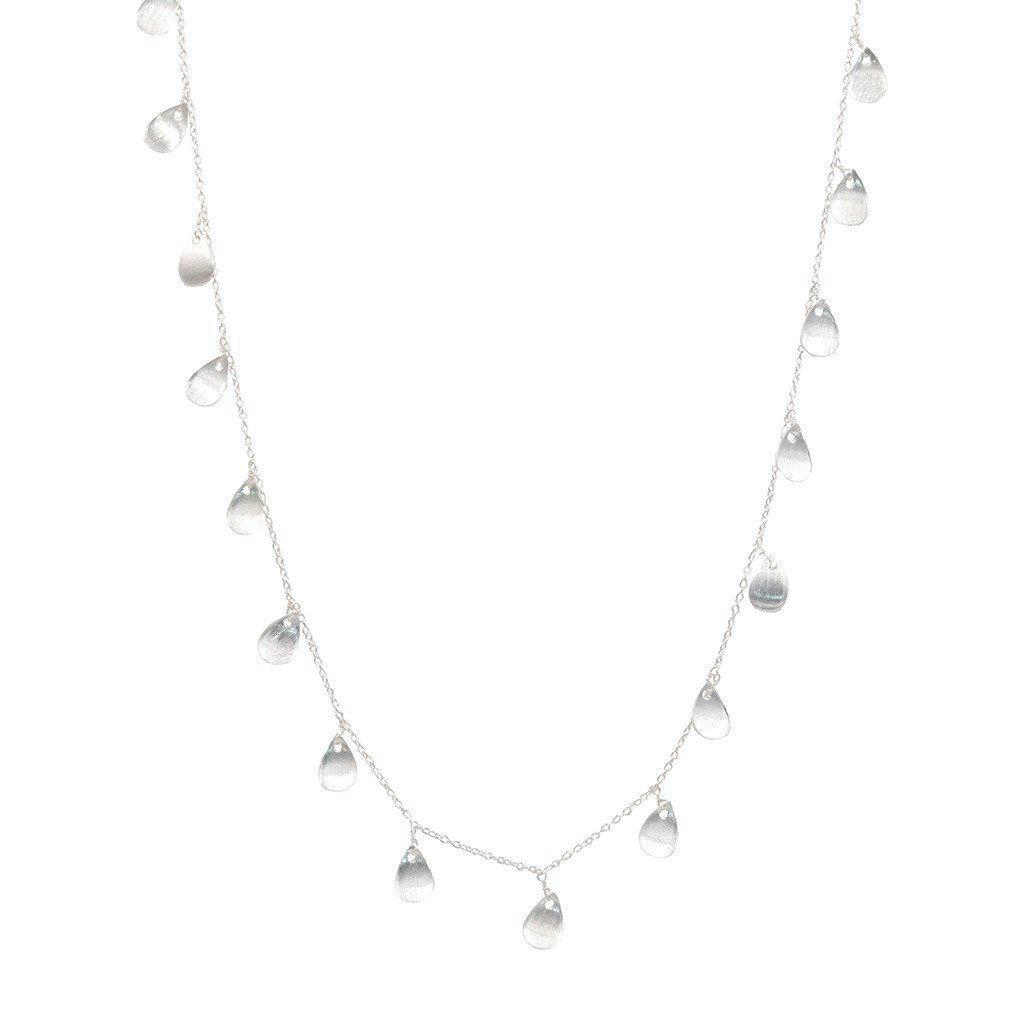 Silver Petal Necklace-Necklaces-Waffles & Honey Jewelry-Waffles & Honey Jewelry