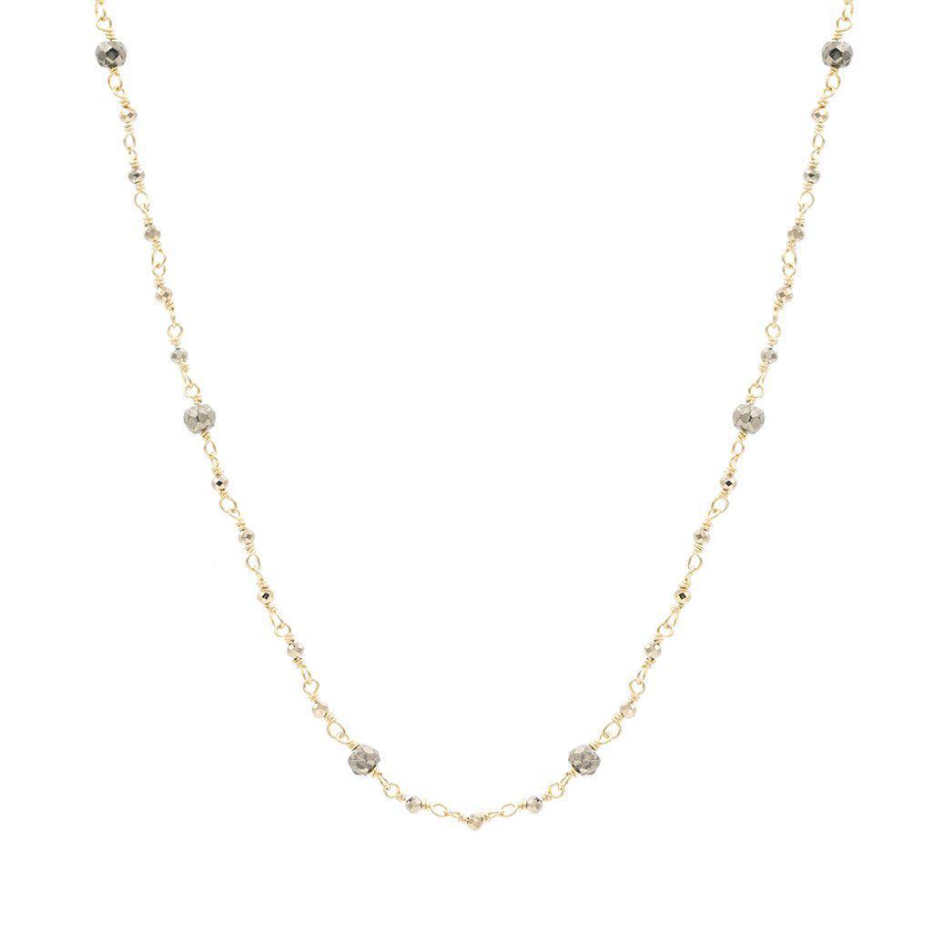 Silver Pyrite Choker-Necklaces-Waffles & Honey Jewelry-Waffles & Honey Jewelry