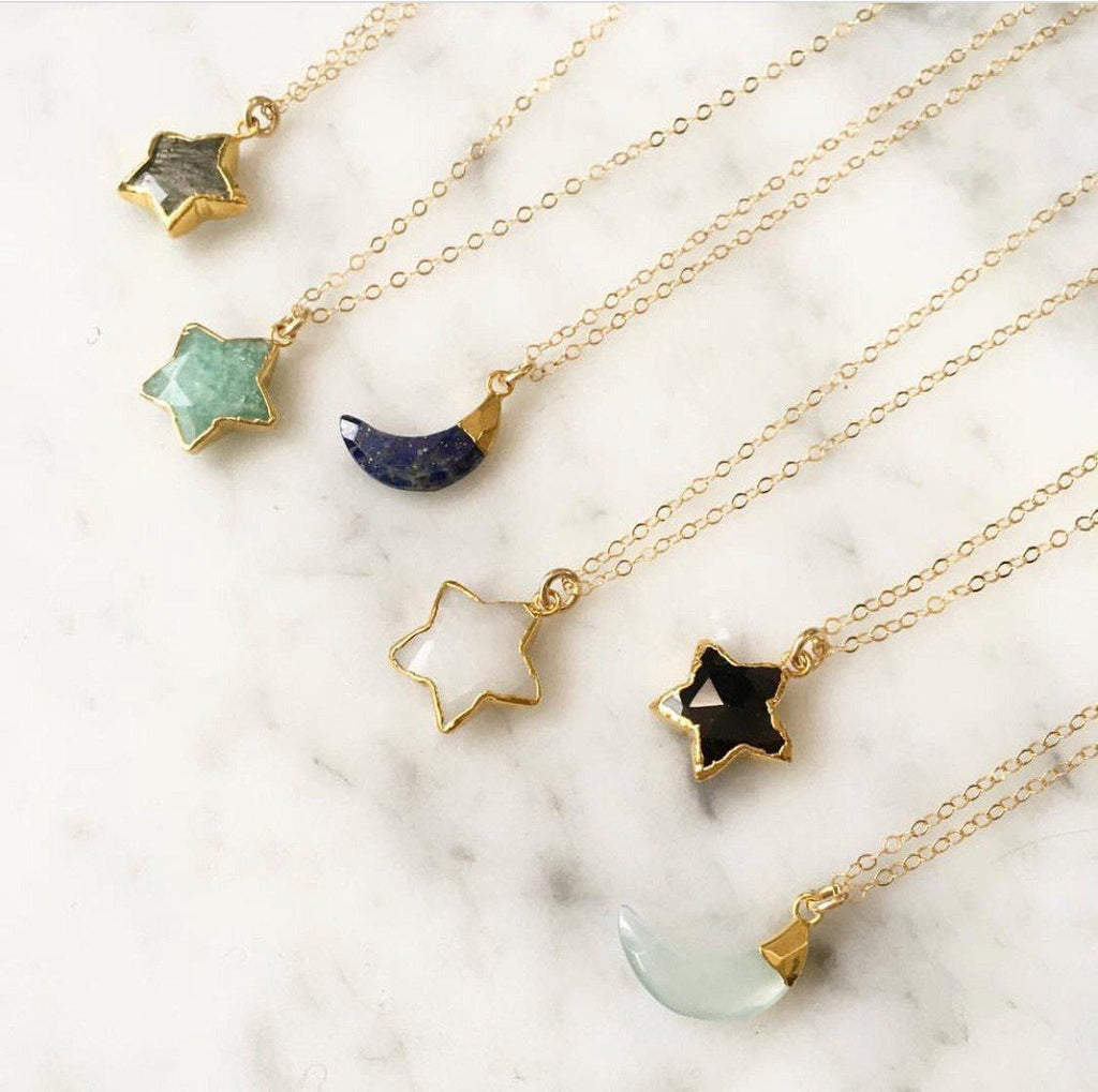 Star Necklace in Amazonite-Necklaces-Waffles & Honey Jewelry-Waffles & Honey Jewelry