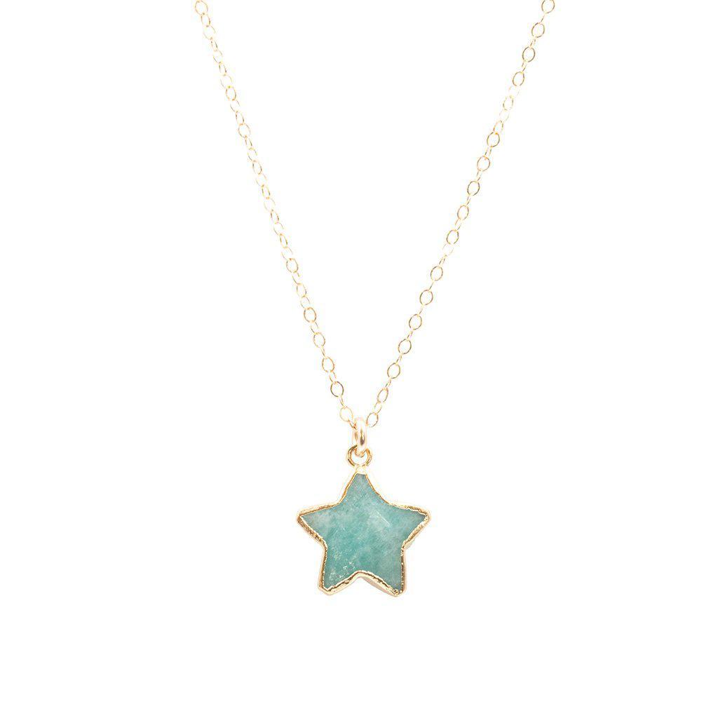 Star Necklace in Amazonite-Necklaces-Waffles & Honey Jewelry-Waffles & Honey Jewelry
