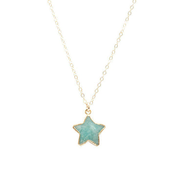 Star Necklace in Amazonite-Necklaces-Waffles & Honey Jewelry-Waffles & Honey Jewelry