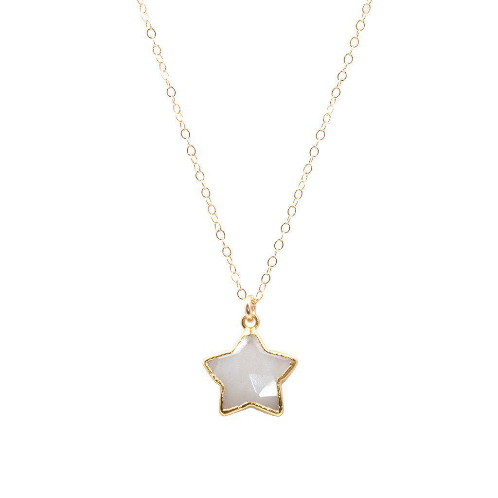 Star Necklace in Moonstone-Necklaces-Waffles & Honey Jewelry-Waffles & Honey Jewelry