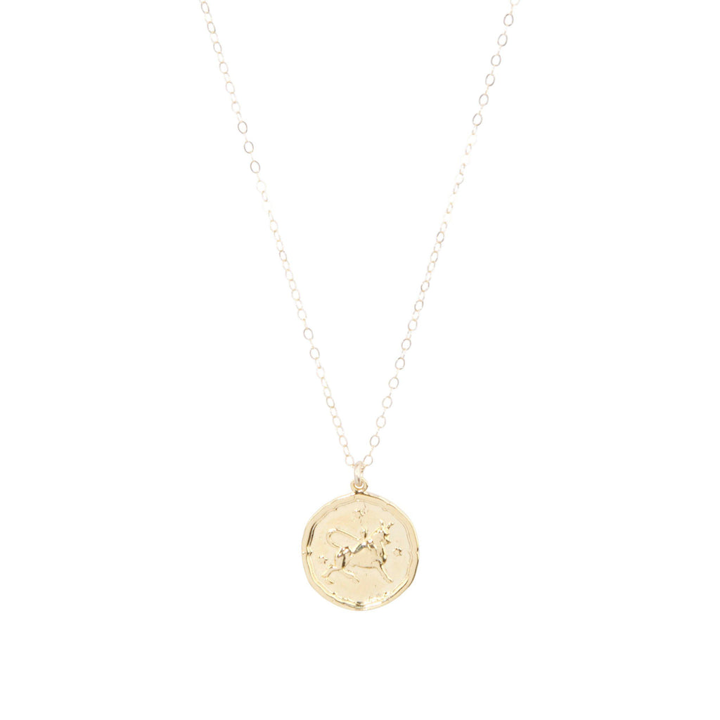 Taurus Zodiac Necklace in Gold-Necklaces-Waffles & Honey Jewelry-Waffles & Honey Jewelry