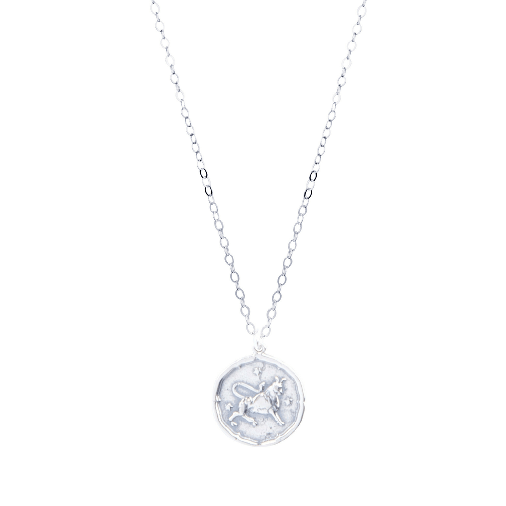 Taurus Zodiac Necklace in Silver-Necklaces-Waffles & Honey Jewelry-Waffles & Honey Jewelry