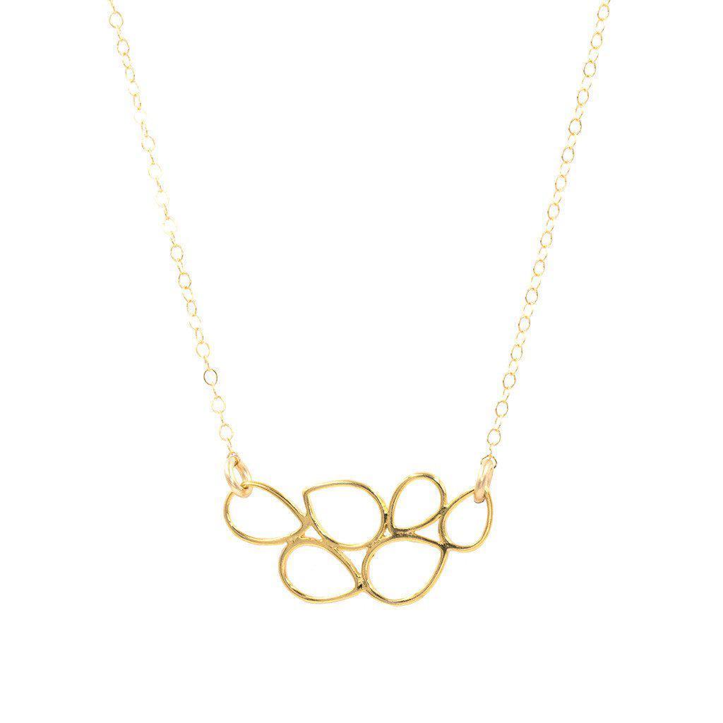 Teardrop Cluster Charm Necklace-Necklaces-Waffles & Honey Jewelry-Waffles & Honey Jewelry