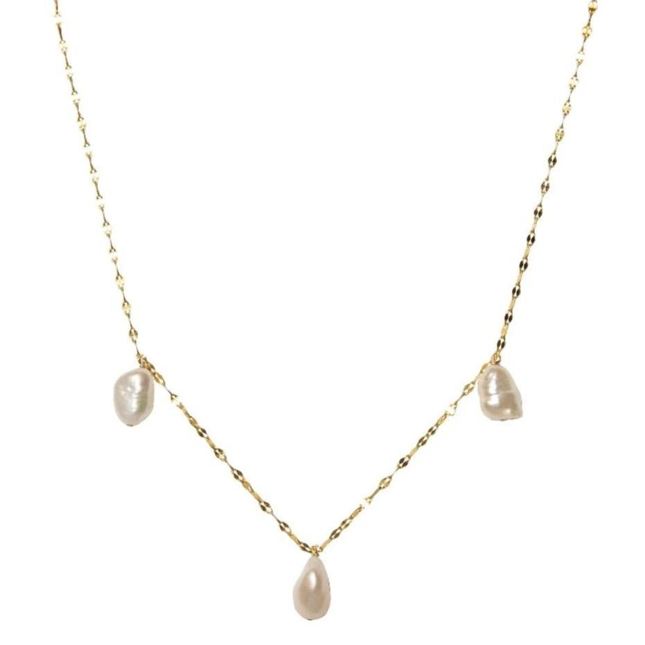 Three Pearl Choker-Necklaces-Waffles & Honey Jewelry-Waffles & Honey Jewelry