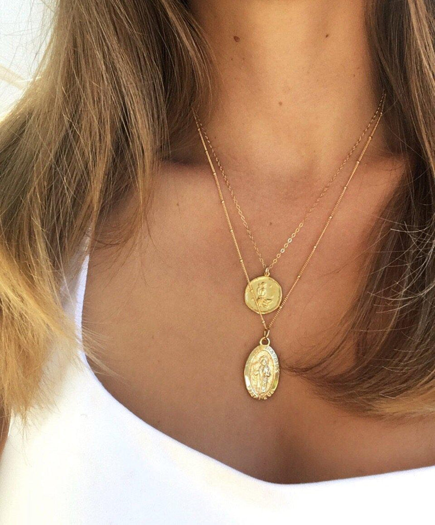 Virgo Zodiac Necklace in Gold-Necklaces-Waffles & Honey Jewelry-Waffles & Honey Jewelry