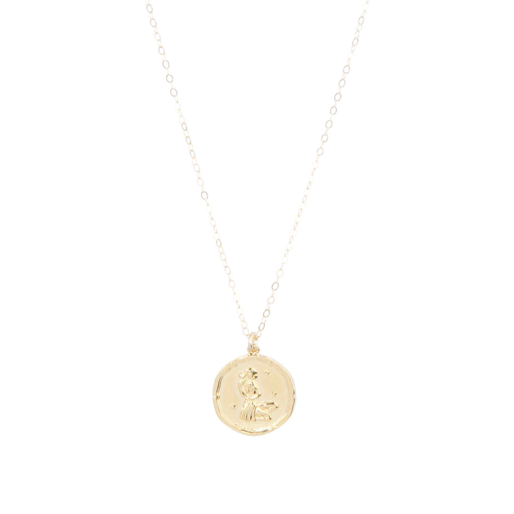 Virgo Zodiac Necklace in Gold-Necklaces-Waffles & Honey Jewelry-Waffles & Honey Jewelry