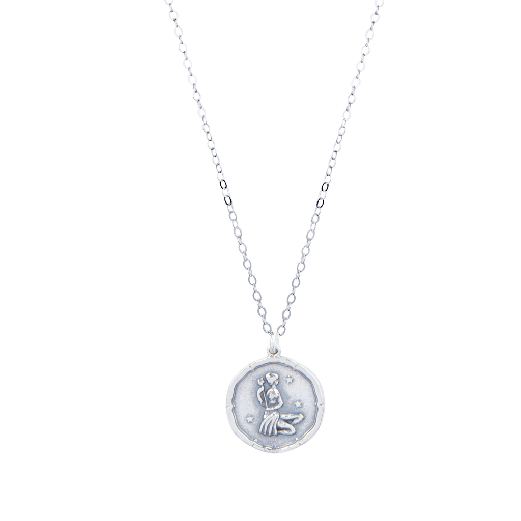 Virgo Zodiac Necklace in Silver-Necklaces-Waffles & Honey Jewelry-Waffles & Honey Jewelry