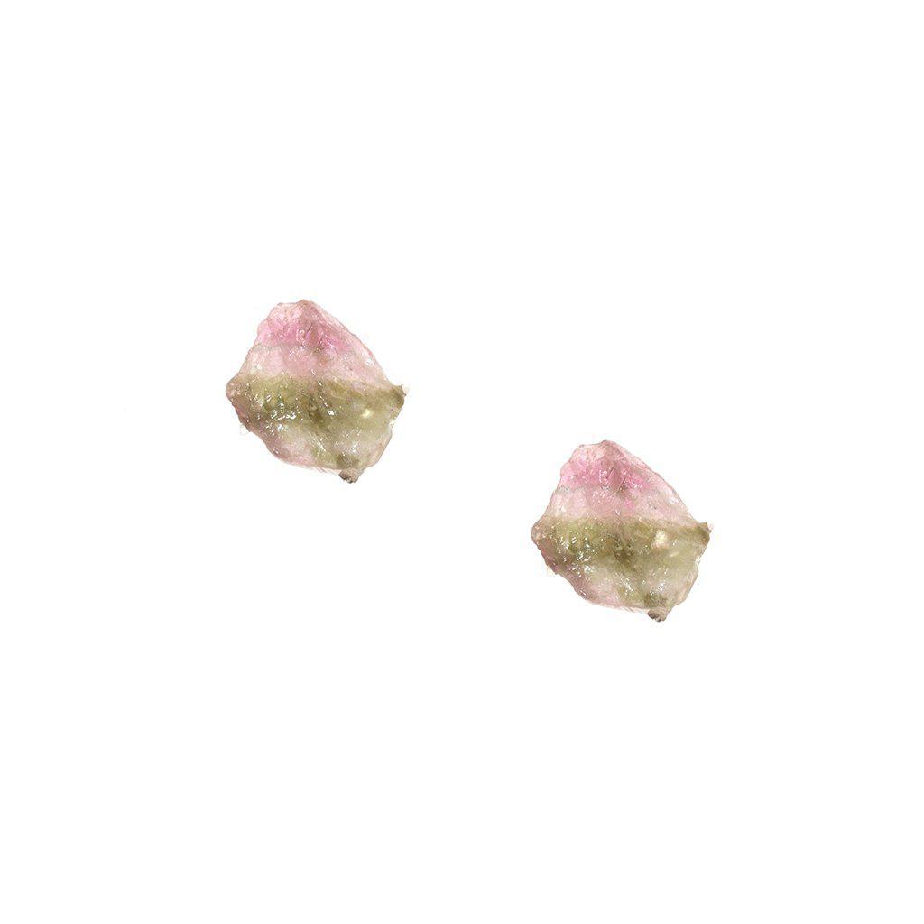 Watermelon Tourmaline Studs-Earrings-Waffles & Honey Jewelry-Waffles & Honey Jewelry