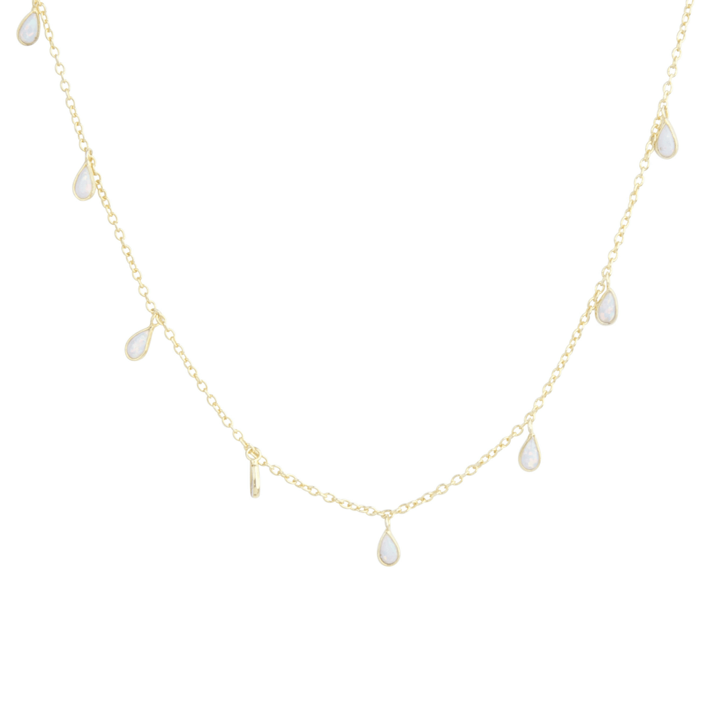 White Opal Choker-Necklaces-Waffles & Honey Jewelry-Waffles & Honey Jewelry
